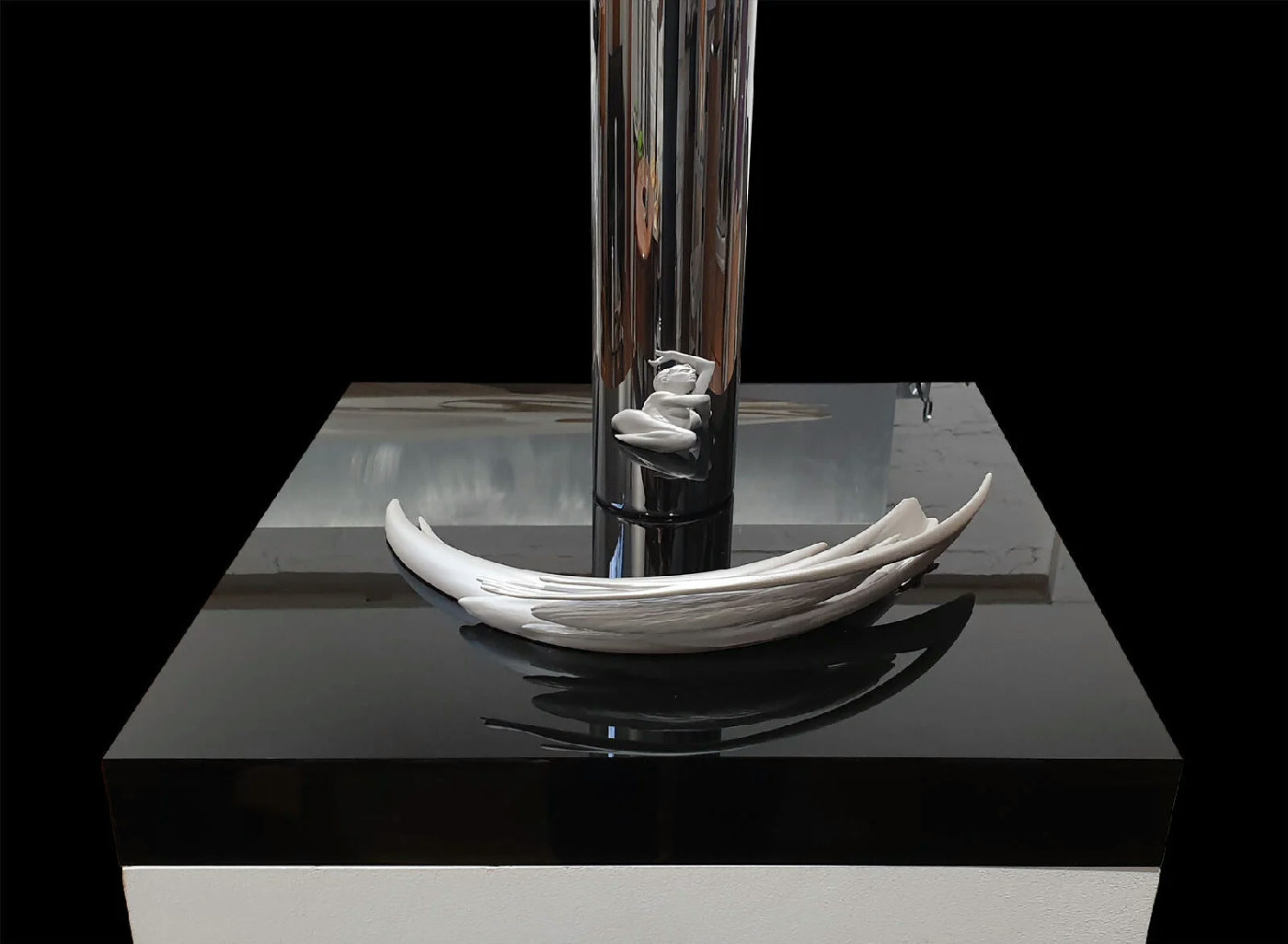 Emerging from water (silver)