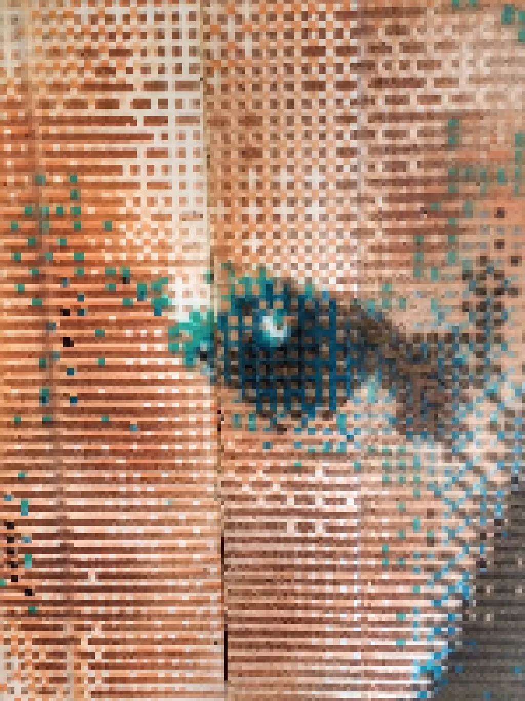 Jonty Hurwitz & Yifat Davidoff, The Door My Daughter Didn't Open, Wooden Door & Acrylic Spray Paint, 2011