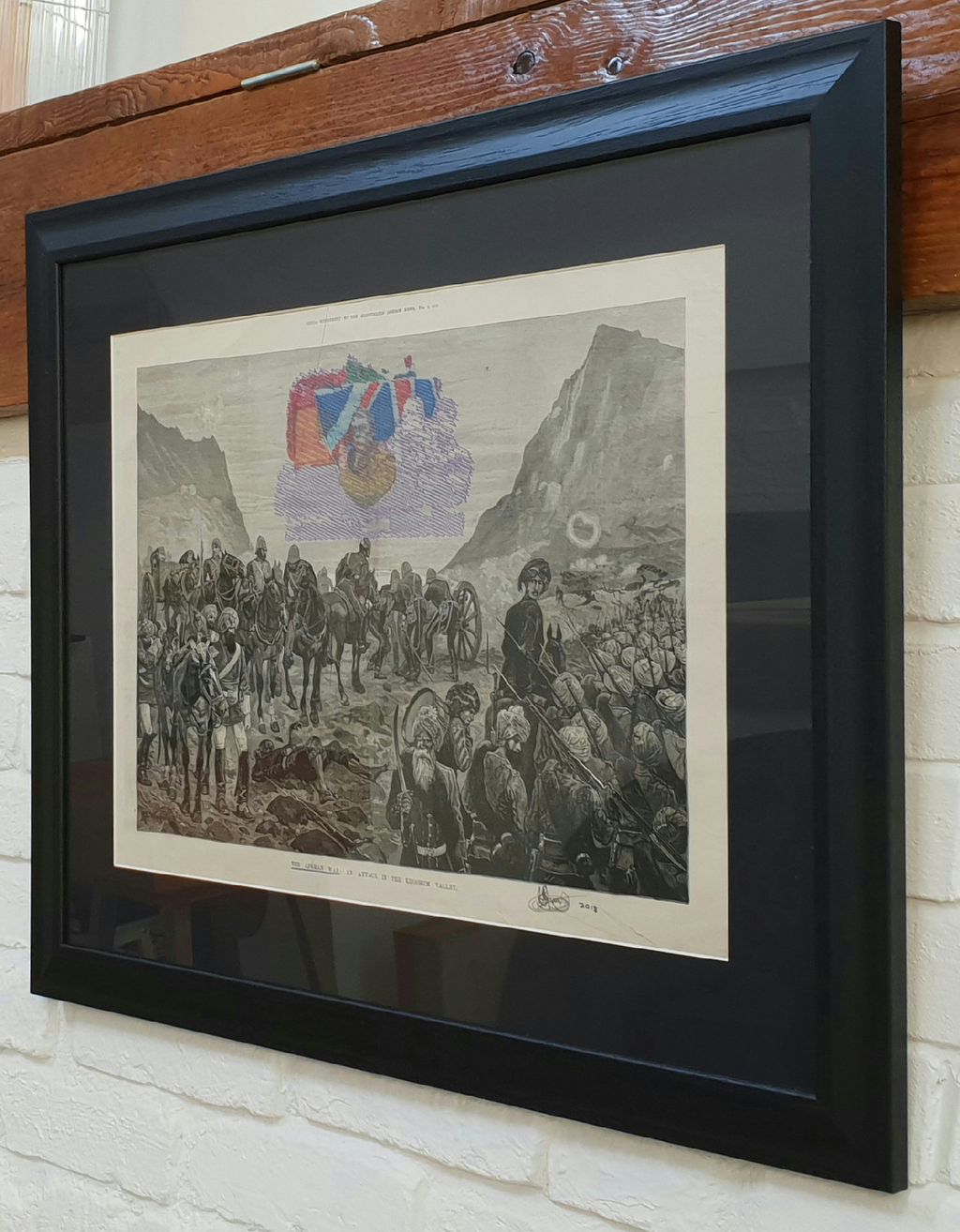 Jonty Hurwitz & Yifat Davidoff, The Long Afghan War, Polargraph Using Ink On The Illustrated London News, Dec 7, 1878, 2018