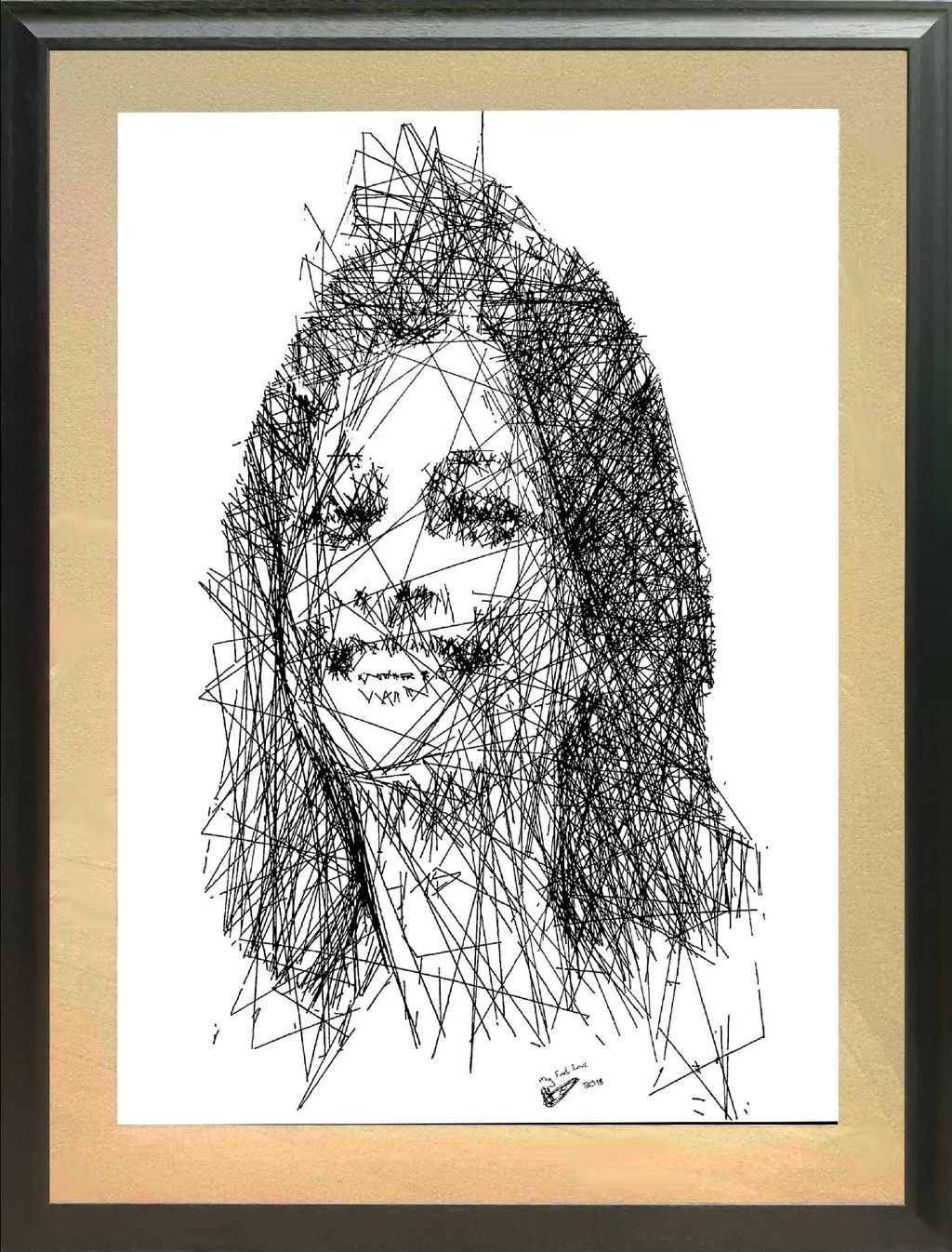 Jonty Hurwitz & Yifat Davidoff, My First Love, Polargraph Using Ink On The Illustrated London News, Dec 7, 1878, 2018