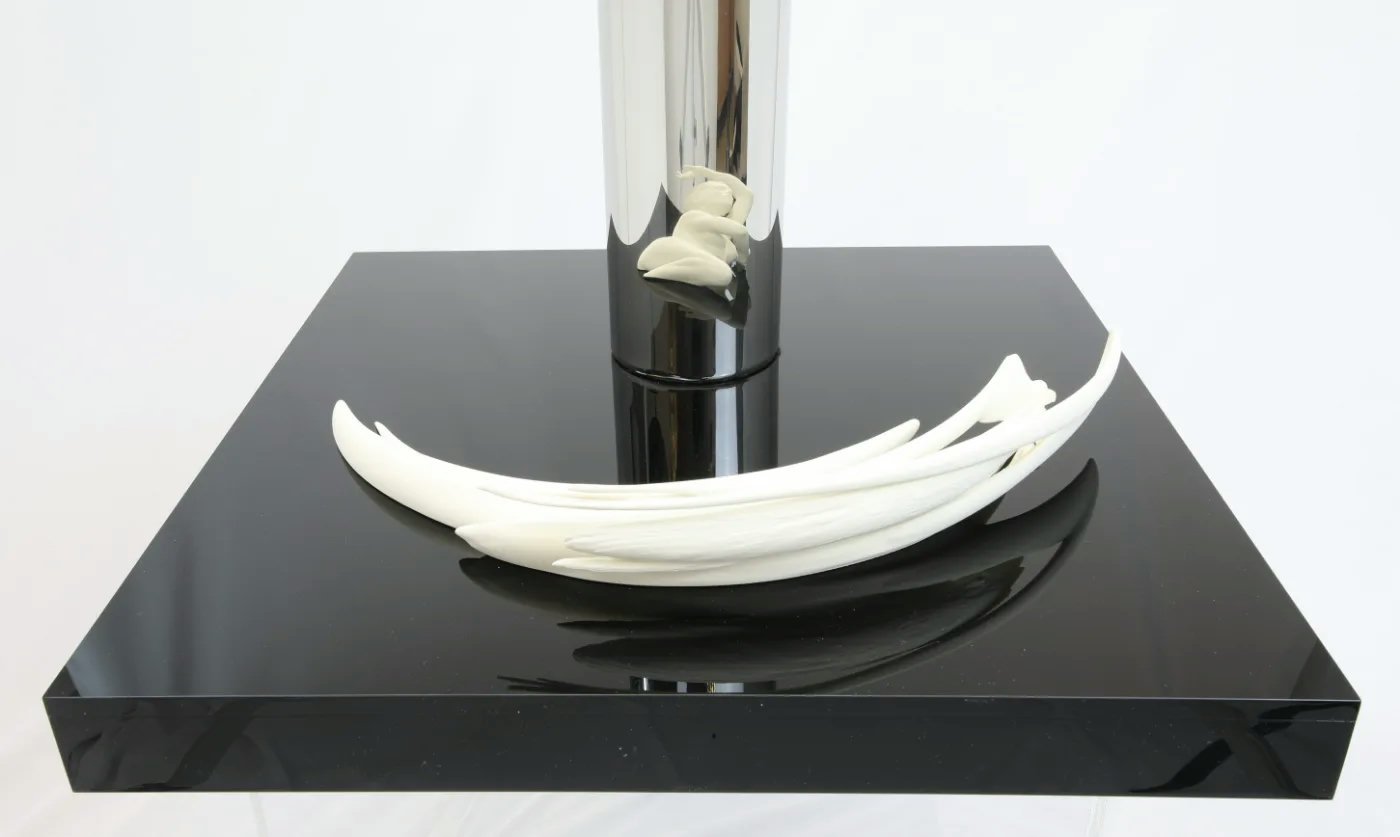 Jonty Hurwitz & Yifat Davidoff, Reality Bath in Ivory, Copper, Paint & Stainless Steel, 2025
