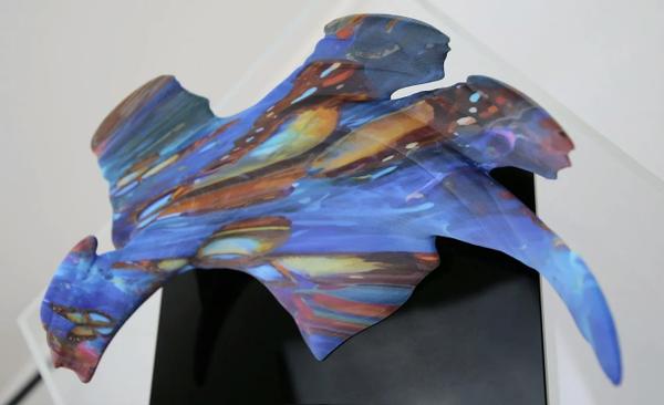 Jonty Hurwitz & Yifat Davidoff, Metamorphosis of Mariposa - Butterflies Hand, Gypsum, Acrylic, Ttitanium And Steel, 2024