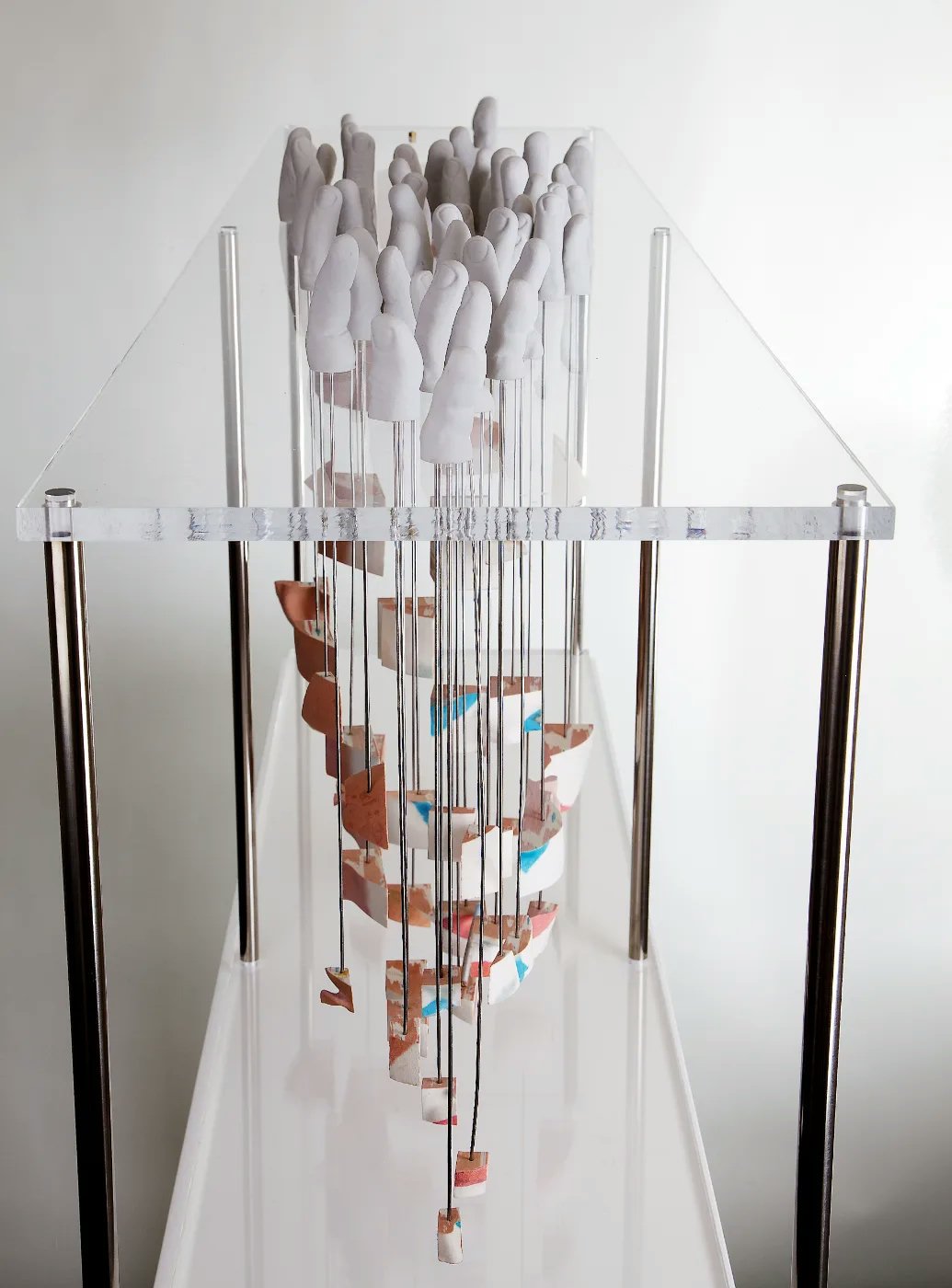 Jonty Hurwitz & Yifat Davidoff, Vanquished Co-Founder (The Thinker), Resin, Gypsum, Steel And Perspex, 2010
