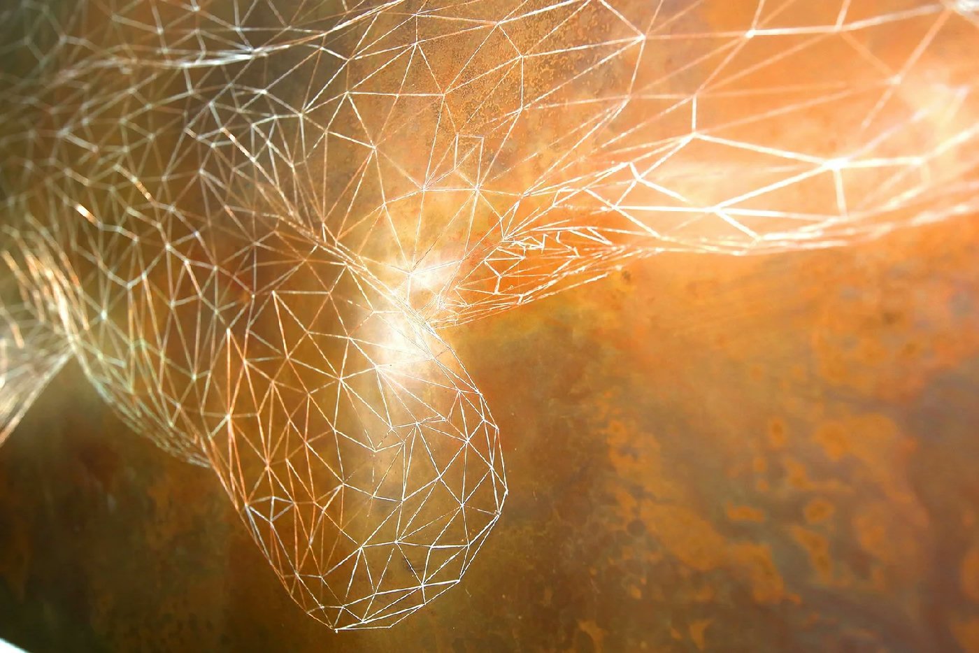 Jonty Hurwitz & Yifat Davidoff, Butterfly Hands, Etched Copper, 2018
