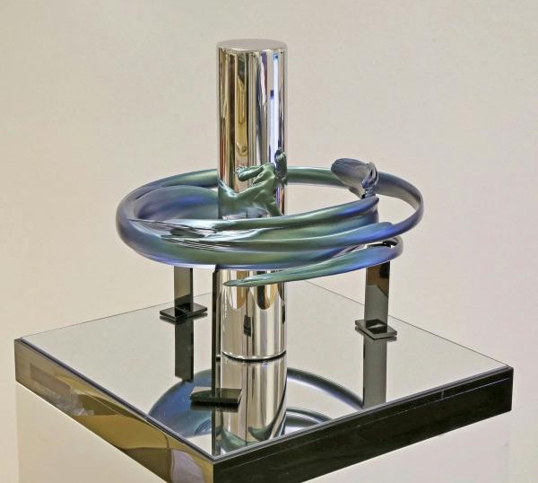Jonty Hurwitz & Yifat Davidoff, Z-Woman, Copper, Stainless Steel And Acrylic, 2023