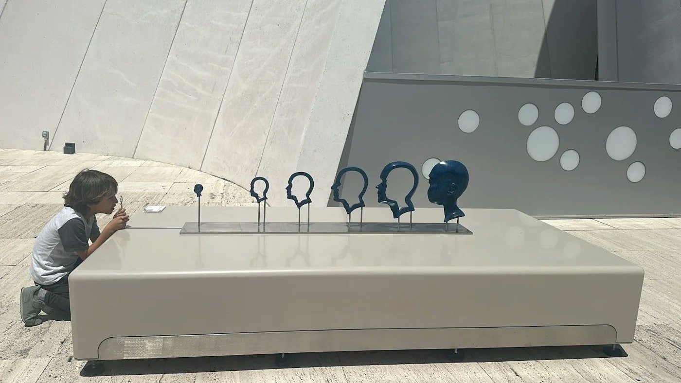 Jonty Hurwitz & Yifat Davidoff, Blue Singularity, Bronze & Steel, 2016