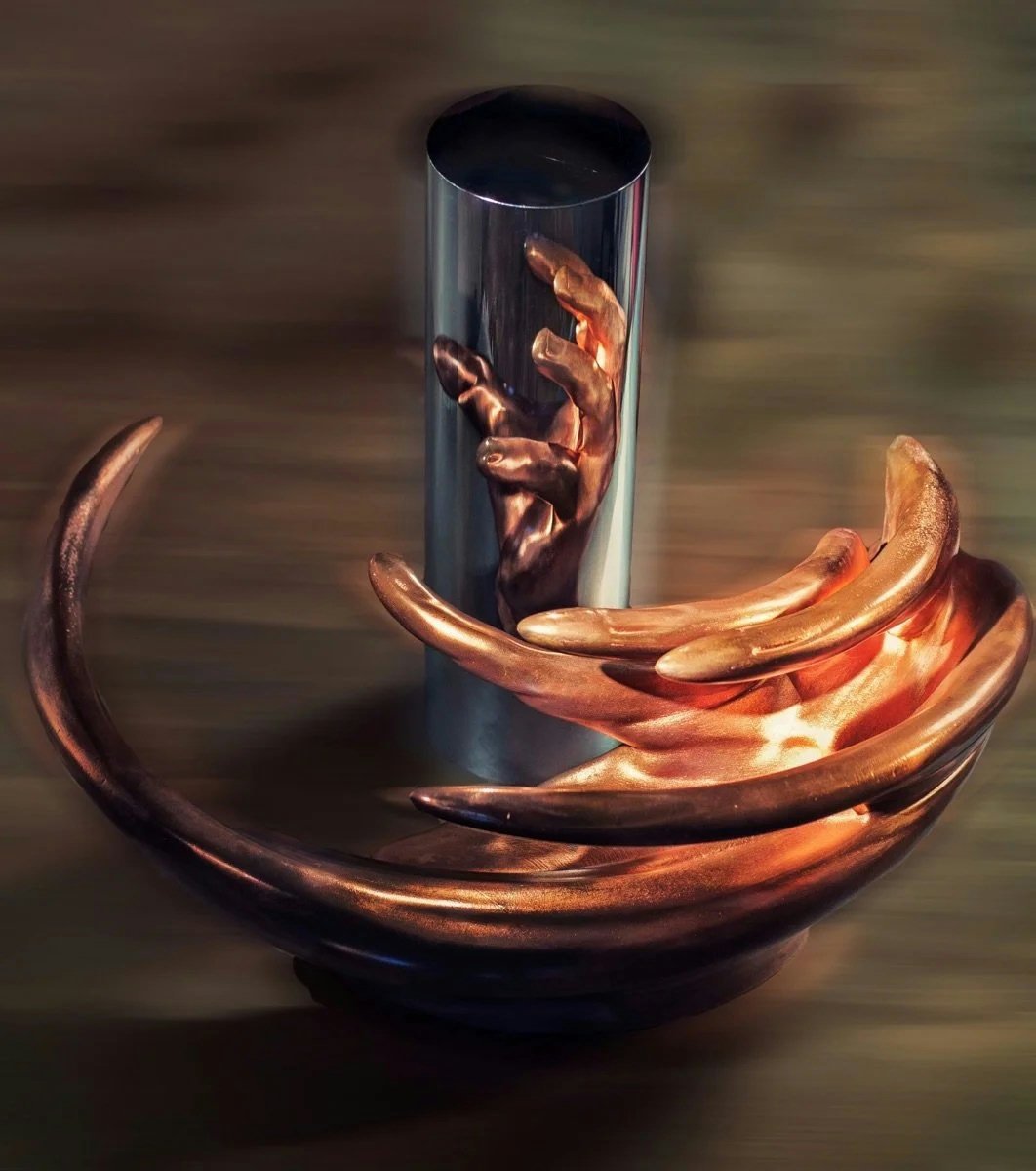 Jonty Hurwitz & Yifat Davidoff, Rejuvenation in Copper, Copper, Acrylic & Stainless Steel, 2009