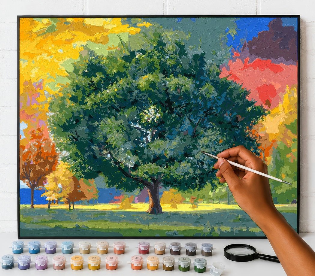 Jonty Hurwitz & Yifat Davidoff, The Watcher Tree, Canvas, Acrylic Paint, Love, 2026