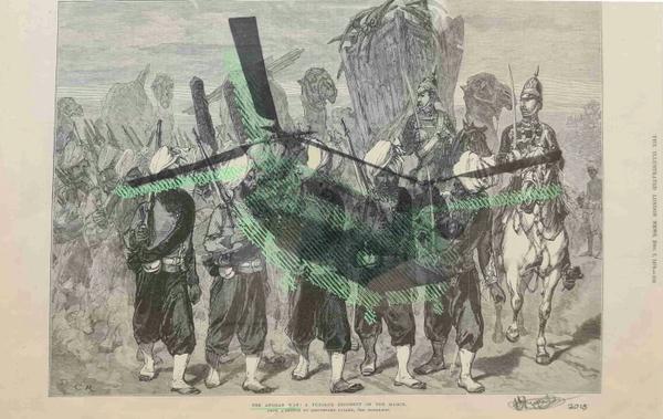 Jonty Hurwitz & Yifat Davidoff, Afghan War (Chinook), Polargraph Using Ink On The Illustrated London News, Dec 7, 1878, 2021