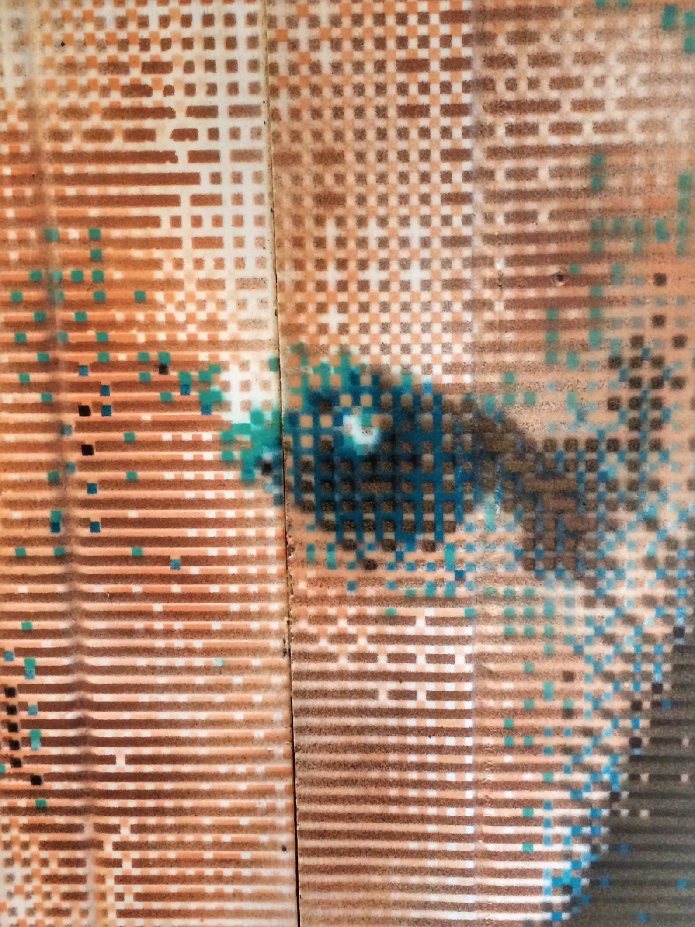 Jonty Hurwitz & Yifat Davidoff, The Door My Daughter Didn't Open, Wooden Door & Acrylic Spray Paint, 2011
