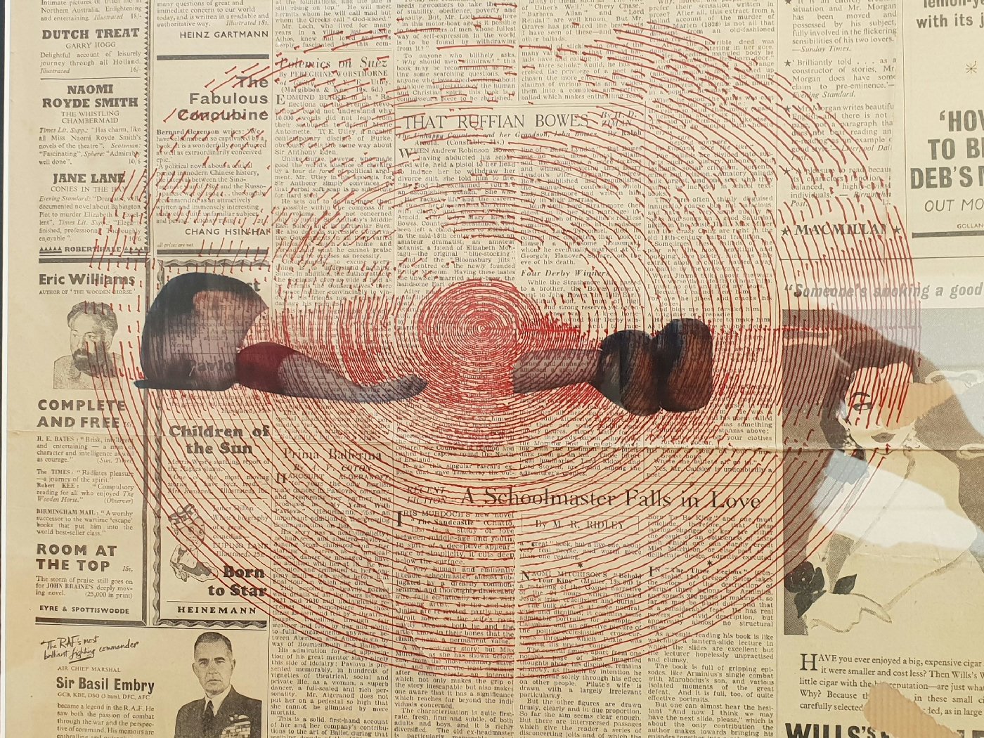Jonty Hurwitz & Yifat Davidoff, Refugee Crisis, Polargraph Using Ink On The Illustrated London News, Dec 7, 1878, 2018