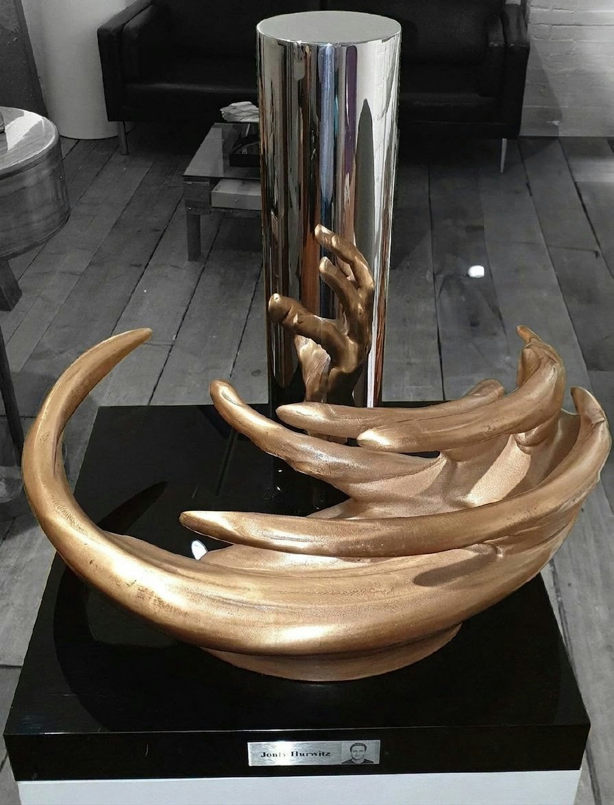 Jonty Hurwitz & Yifat Davidoff, Rejuvenation in Bronze - Scaled Edition, Bronze And Stainless Steel, 2026
